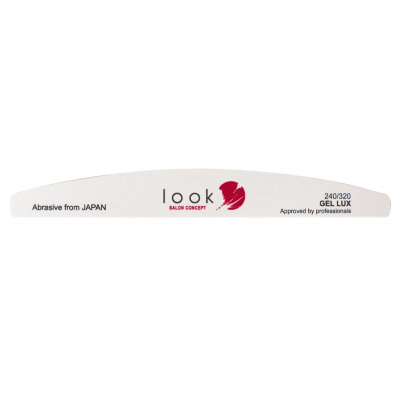 LOOK Nagelfil Gel Lux, vit, halvmåne,...