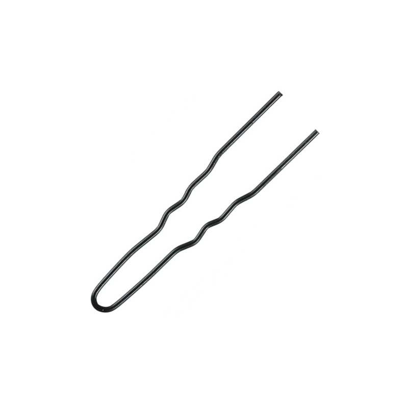 Hair pins, wavy, 45x1.20mm, black 50 pieces