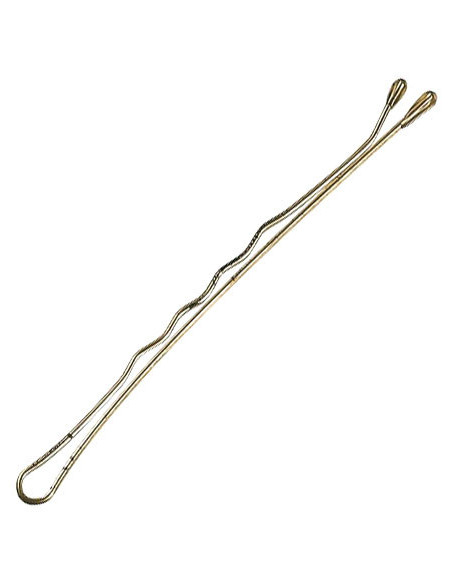 Hårspännen, vågiga, 7 cm, guldfärgade, 24 stycken