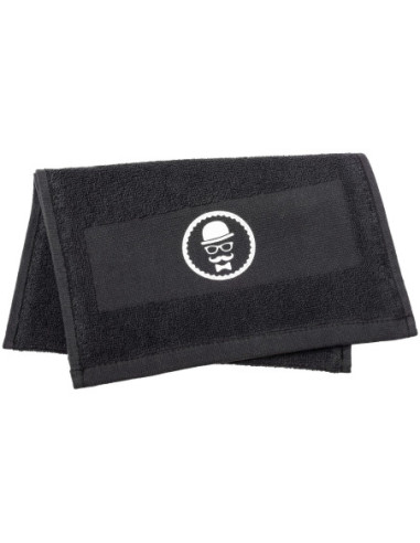 Handduk BARBER, bomull, svart, 25x70 cm