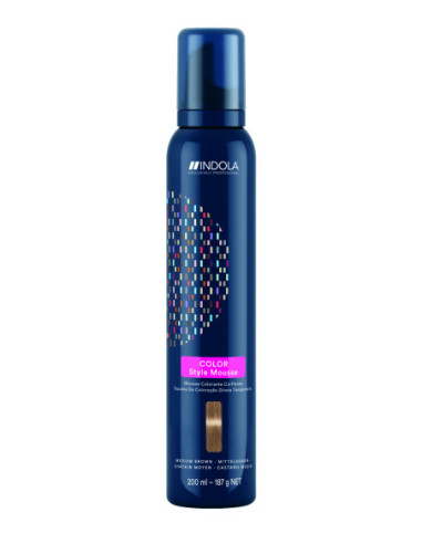 Indola Color Style Mousse Mellanbrunt...