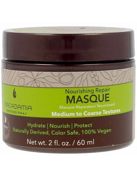 MACADAMIA PRO Vegan Maska mitrinoša, barojoša normāliem-sausiem matiem 60ml