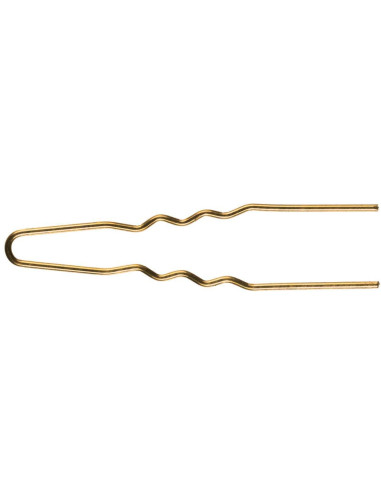 Hårnålar, vågiga, 45x1,20mm, guld, 50 st