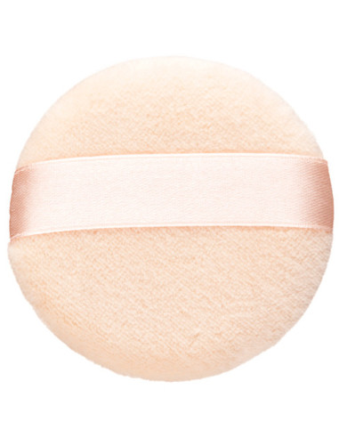 Powder sponge, round, velor, 70mm, beige, 1 pc.