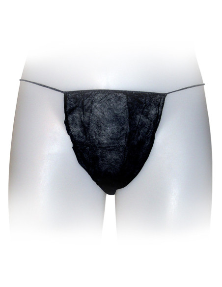 Thongtrosor, herr, svarta, non-woven, engångs, 100 st.