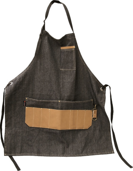 Förkläde för frisörhårfärgning, denimtyg