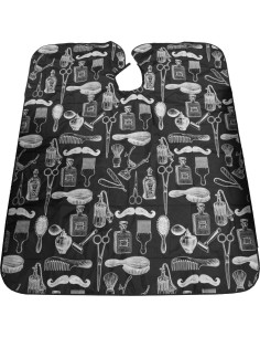 Barberkappa, svart och vit,...