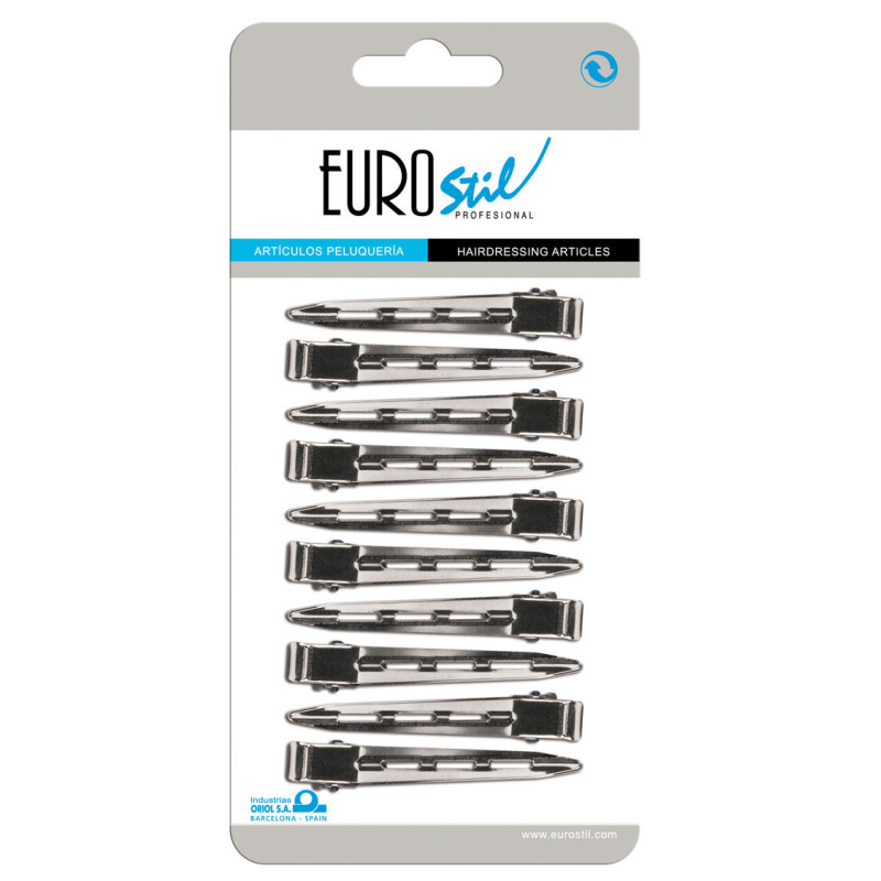 Klämmor, metall, stora, 10 st.