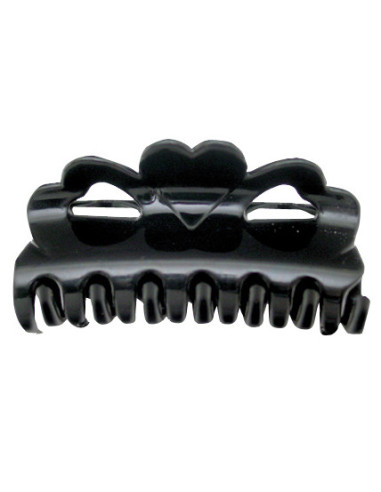 Hair clip HEART, small, 6cm, black