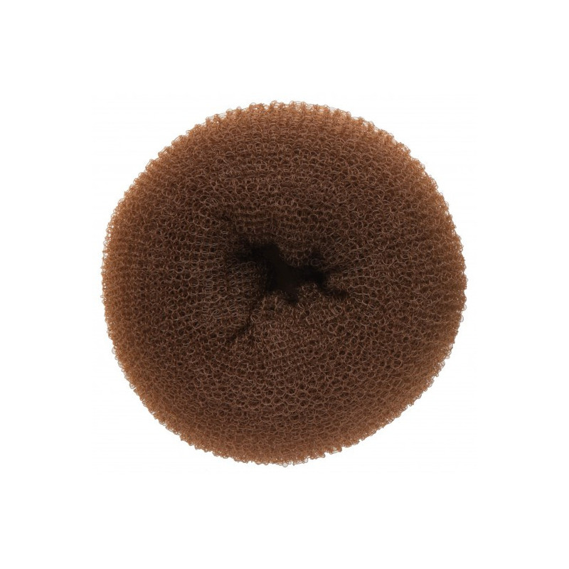 Hair bun, styler, round, brown, Ø11cm