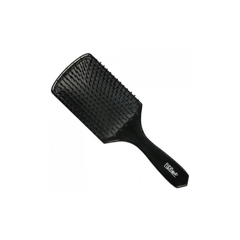 Hairbrush with cushion, plastic bristles, 13 rows