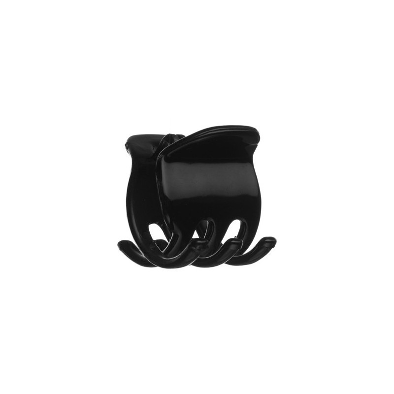 Hårspännen, plast, 4 cm, svarta, 12 st.