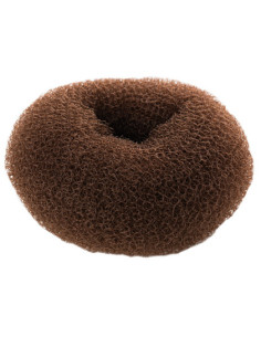 Hårknut, rund, brun, 3,5 cm