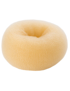 Hårknut, blond, rund, 6,5 cm