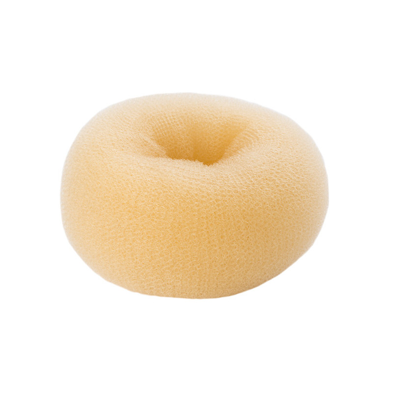 Hårknut, blond, rund, 6,5 cm