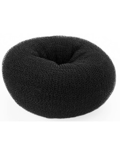 Hårknut, svart, rund, 6,5 cm