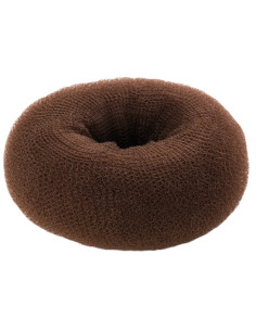 Hårknut, rund, brun, 6,5 cm