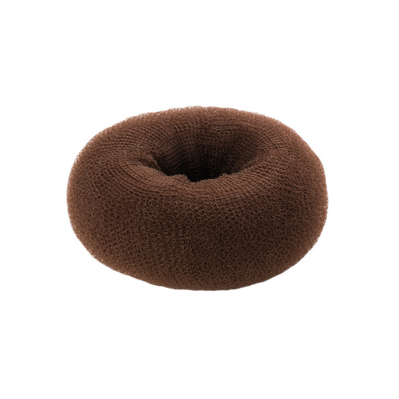 Hårknut, rund, brun, 6,5 cm