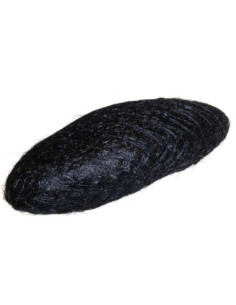 Hårrulle, stor, lång, svart