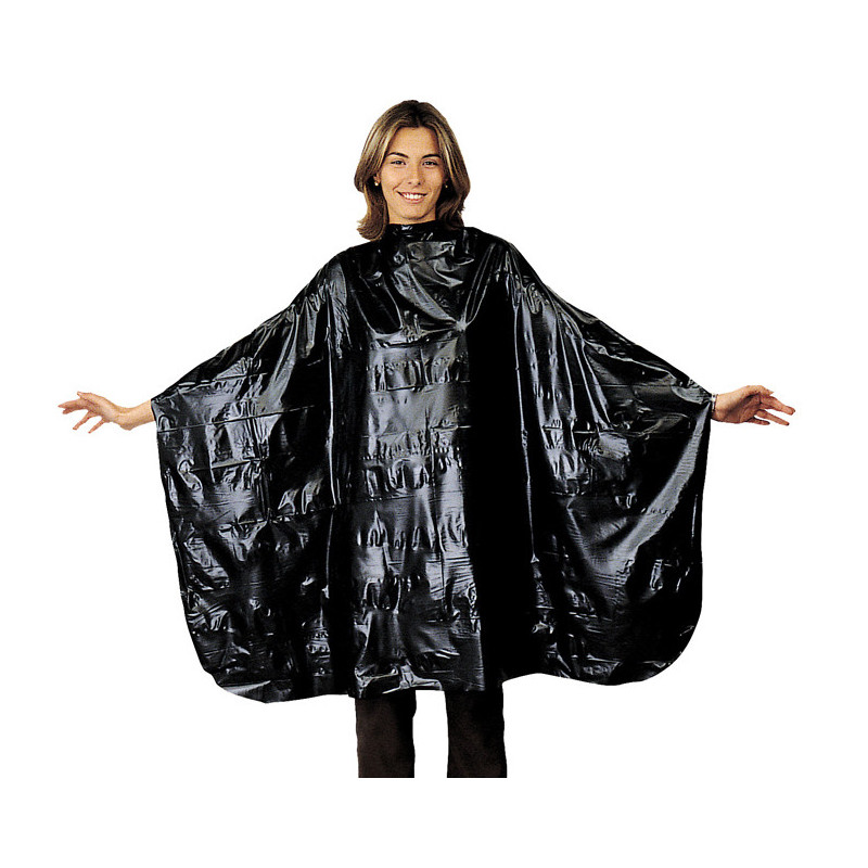 Cape for hair dye, plastic, velcro closure, large, 116x132cm