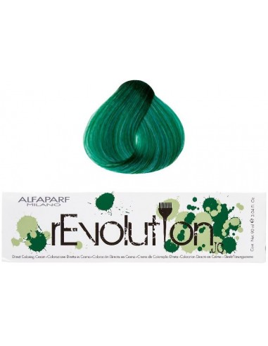 REVOLUTION COLORING CREAM ORIGINALS PURE GREEN Intensīvi tonējoša matu krēmkrāsa šķipsnu iekrāsošanai un toņa intensitātei 90ml