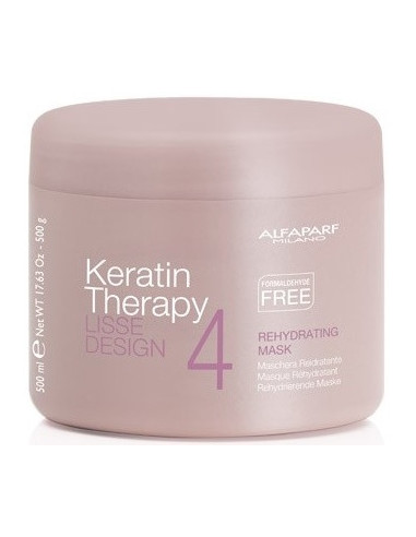 KERATIN THERAPY LISSE DESIGN REHYDRATING MASK, procedūras 4. solisNogludinoša maska 500ml