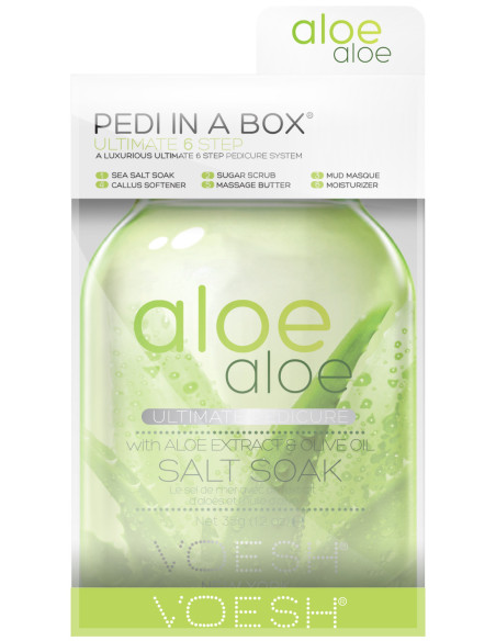 VOESH PEDI IN A BOX Aloe Vera Ultimate Pedicure Foot Kit, Återfuktande, 6 produkter