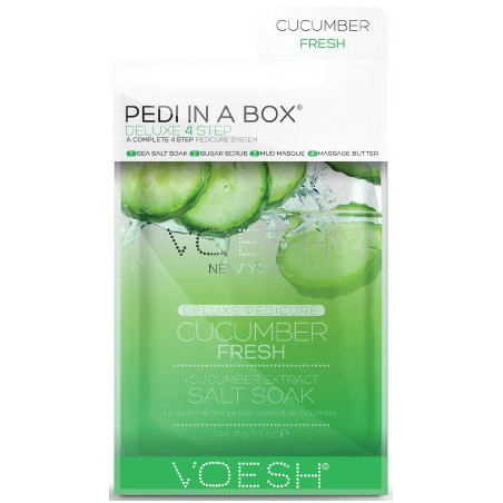 VOESH - PEDI IN A BOX Fotset Gurkaextrakt Gurka Fräsch, uppfriskande, 4 produkter