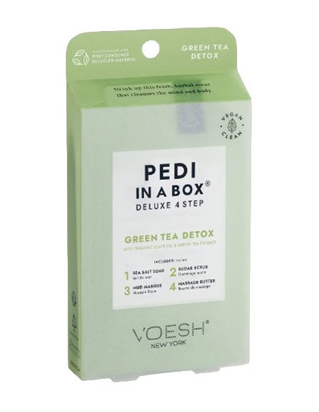 VOESH - PEDI IN A BOX Fotset Grönt te Detox, renande, 4 produkter