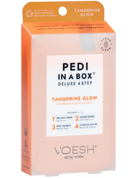 VOESH - PEDI IN A BOX Fotset Tangerine Twist, antioxidant, 4 produkter