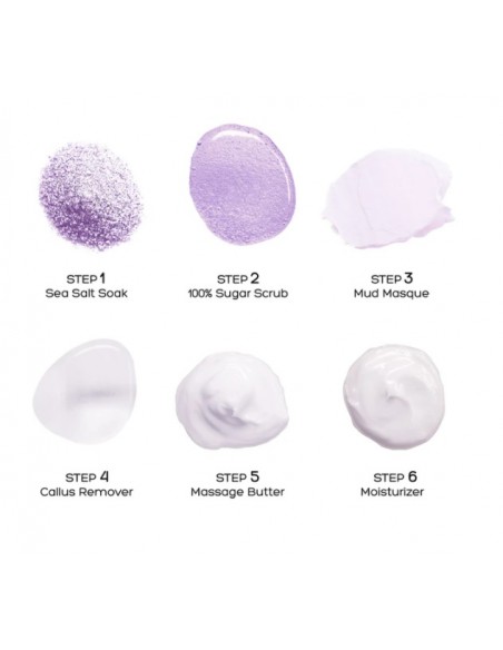 VOESH PEDI IN A BOX Fotset Salvia Ultimate Pedicure, fyllning, 6 produkter