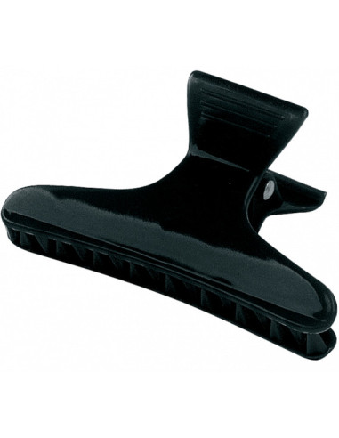 Klämmor, plast, svarta, 8 cm, 12 st.