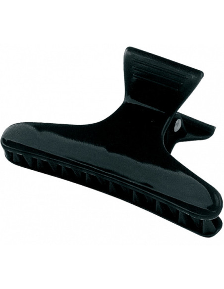 Klämmor, plast, svarta, 8 cm, 12 st.