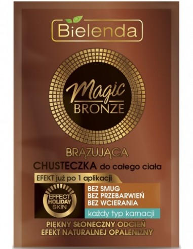 MAGIC BRONZE Salvetes ķermenim, bronzējošas 1 iepak.