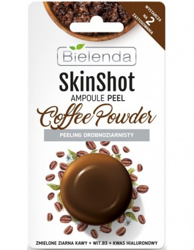 SKIN SHOT Small peeling for face, with coffee, hyaluronic acid 8g