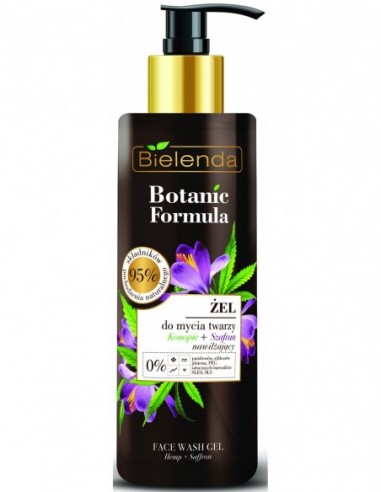 BOTANIC FORMULA Gēls sejas mazgāšanai, kaņepe+safrāns 200ml