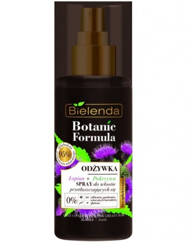 BOTANIC FORMULA Kondicionieris-sprejs, mitrinošs, taukainiem matiem 150ml