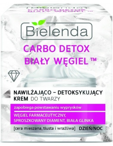 CARBO DETOX Krēms sejai, mitrinošs/attīrošs, baltie māli 50ml