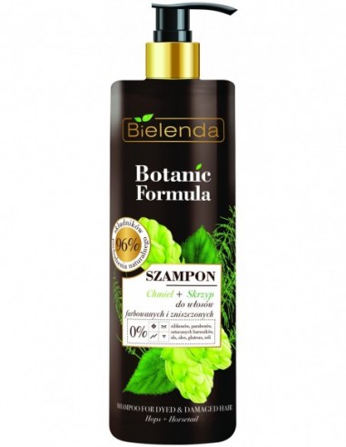 BOTANIC FORMULA Šampūns krāsotiem/bojātiem matiem apiņi+kosa 400ml