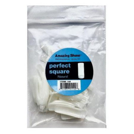 Nageltips AmazingShine Perfect Square Full Moon Nail - Natural, nr 1, 50 st.