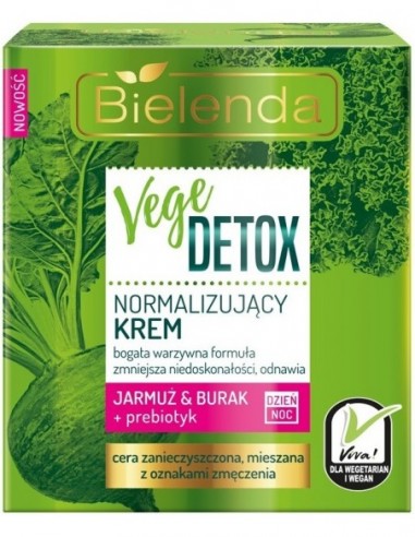 VEGE DETOX Krēms sejai, normalizējošs, taukainai/kombin. ādai, bietes/kāposti 50ml