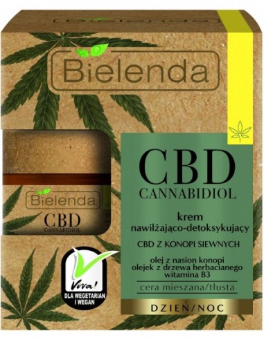 CBD Krēms sejai, mitrinošs, detoksificējošs, jauktai/taukainai ādai 50ml