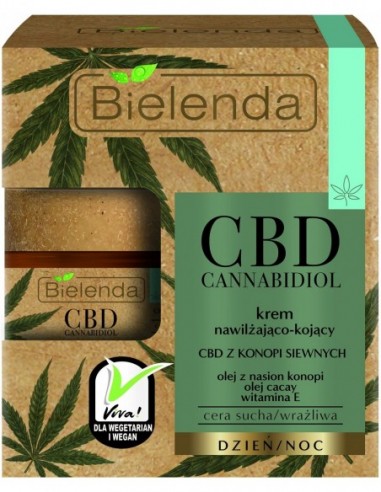 CBD Krēms sejai, mitrinošs, nomierinošs, sausai/jutīgai ādai, kaņepe 50ml