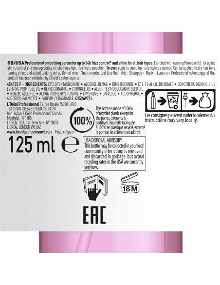 L'Oréal Professionnel Liss Unlimited hårserum 125 ml