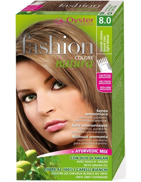 FASHION NATURA hårfärg 8.0, ljusblond 50ml+50ml+15ml