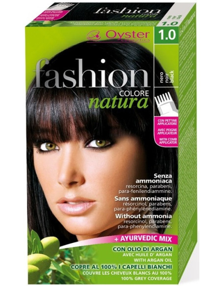 FASHION NATURA hårfärg 1.0, svart 50ml+50ml+15ml