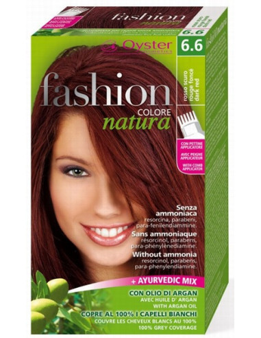 FASHION NATURA hair color 6.6, dark red 50ml+50ml+15ml