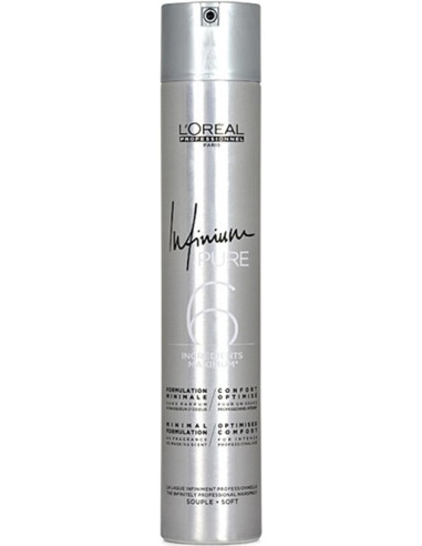 Profesionāla matu laka ar nepieredzētu iedarbību. L'Oreal Professionnel Infinium Pure Souple hair spray (2) 500ml