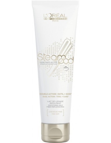 Atjaunojošs un nogludinošs veidošanas pieniņš smalkiem matiem. L'Oreal Professionnel Steampod Smoothing milk 150ml