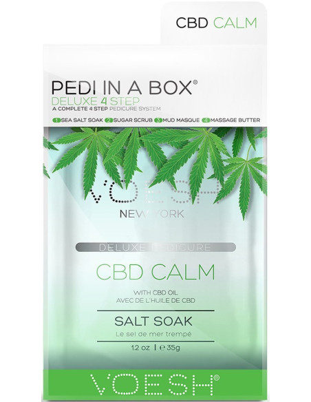 VOESH PEDI IN A BOX Fotset, Hemp relax, med hampaolja, återfuktande, 4 produkter